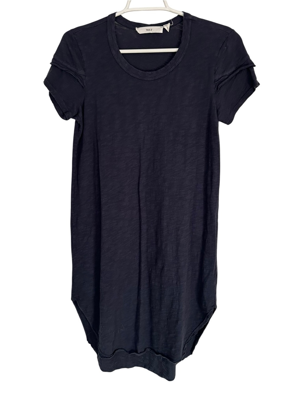 Wilt Tee Midi Dress with ruffle on the sleeves size S 100% cotton